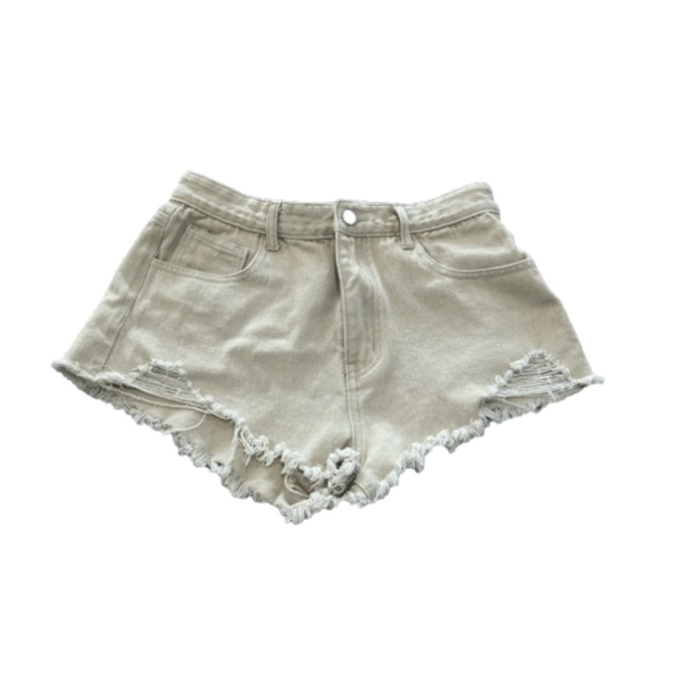 Cider Light Tan Low Rise Cut Off Shorts Size Large